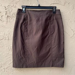 Tribal, brown pull-on skirt, size 6.